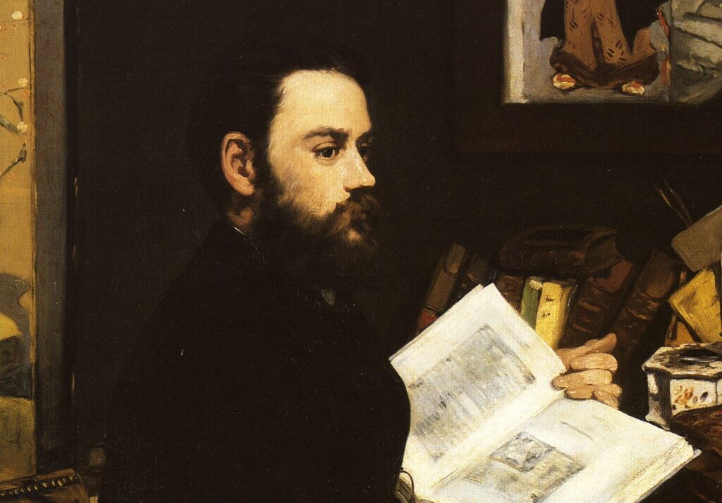 Émile Zola retratado por Manet (1868).