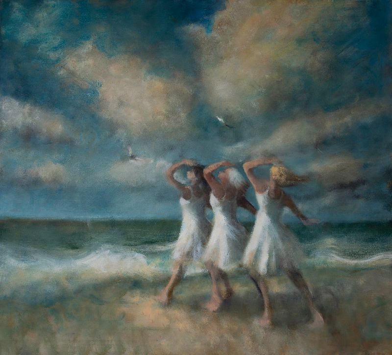 Bill Jacklin, ‘Dance of the clouds and breezes 1’, 2019, 50 x 55 in. Courtesy of the artist and Marlborough Fine Art.