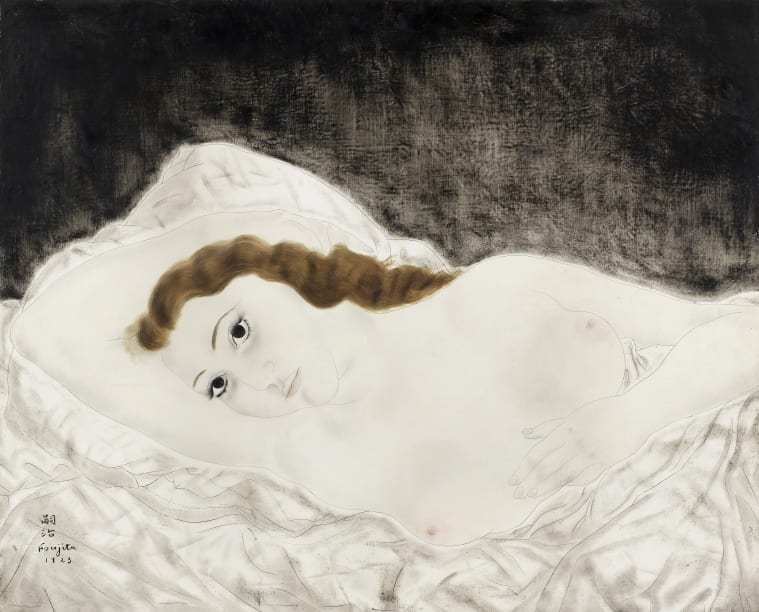 Léonard Tsuguharu Foujita (1886-1968) Femme allongée, Youki. Estimation: £500,000 - 700,000.