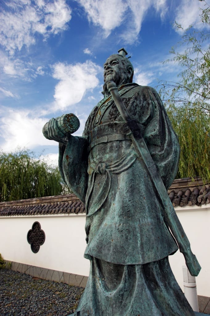 Statue of Sun Tzu in Yurihama, Tottori, in Japan