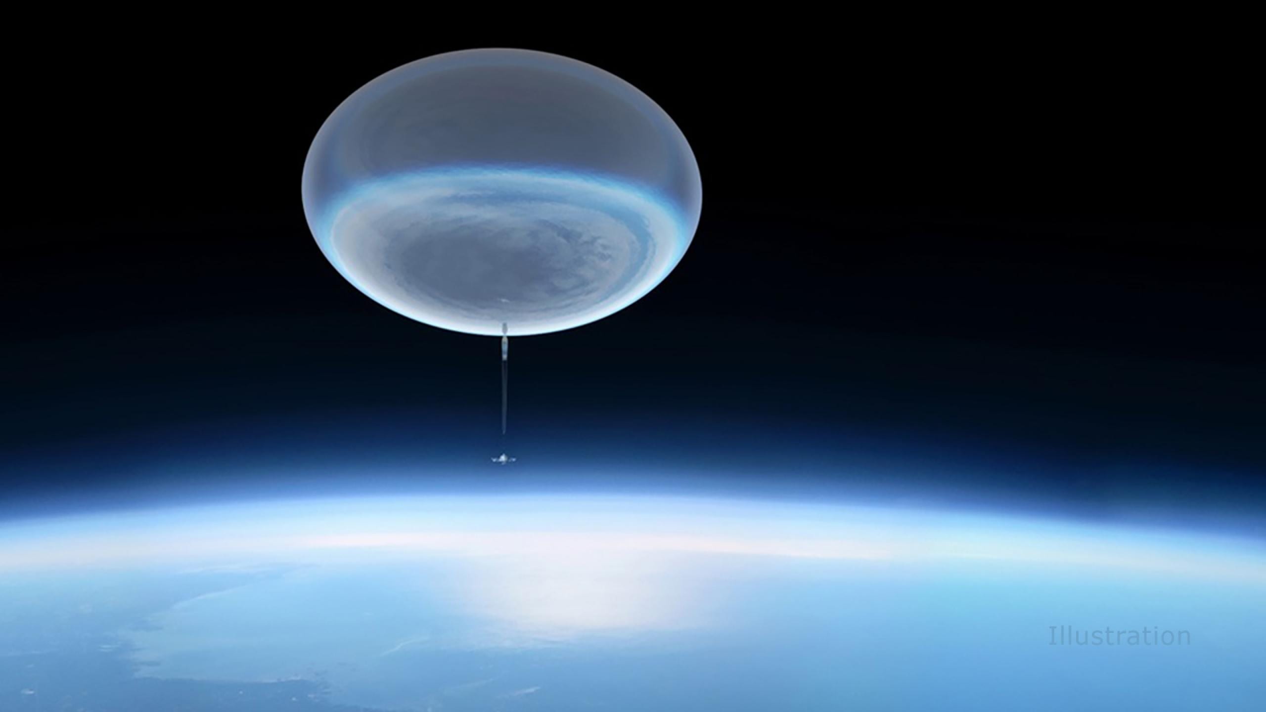 Esta imagen muestra un globo aerostático de gran altitud ascendiendo a la atmósfera superior. Cuando estean completamente inflados, estos globos tienen 400 pies (150 metros) de ancho, o el tamaño de un estadio de fútbol aproximadamente, y alcanzan una altitud de 130.000 pies (24,6 millas o 40 kilómetros). Crédito: imagen conceptual del Centro de Vuelo Espacial Goddard de la NASA /Michael Lentz