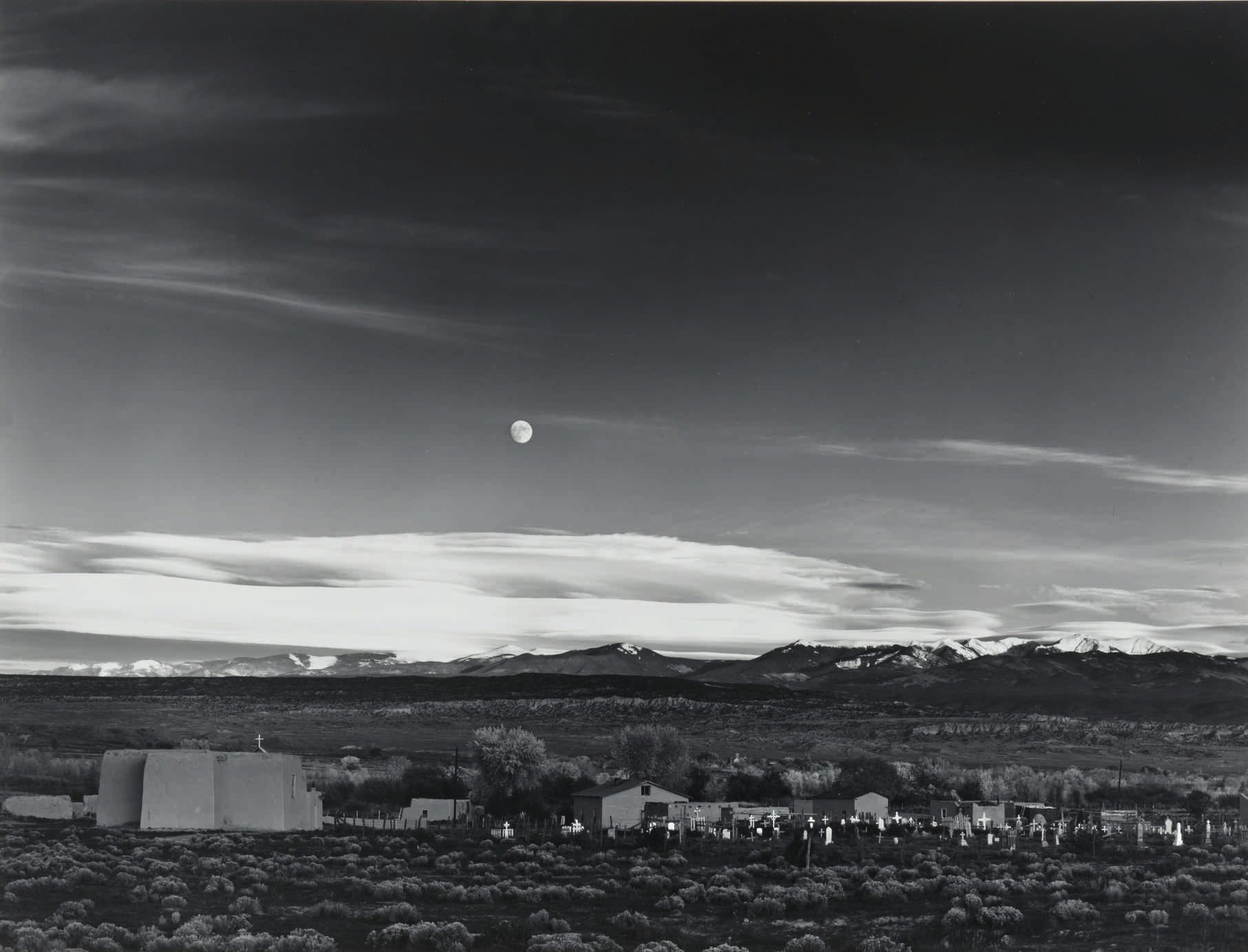 Ansel Adams Moonrise, Hernandez, New Mexico Estimate $700,000/1 million