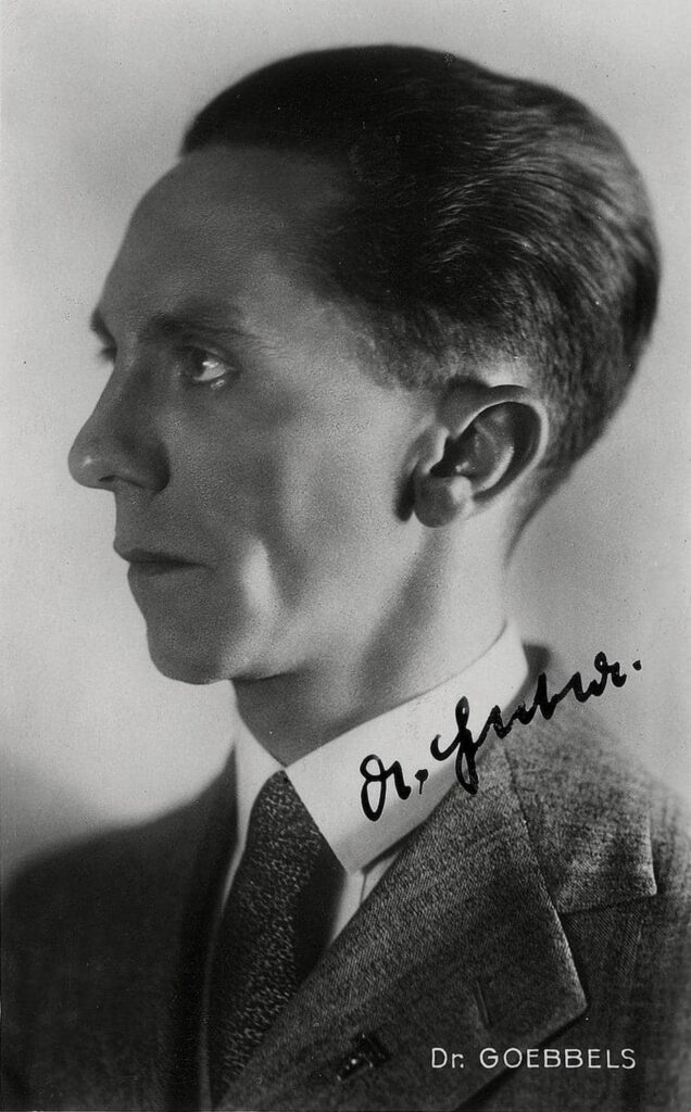Joseph Goebbels. Creador de los principios de la Propaganda