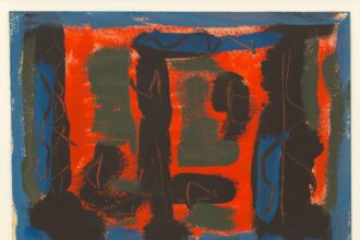 Untitled, c. late 1950s, gouache on paper, 5.25h x 7w in (13.34h x 17.78w cm)