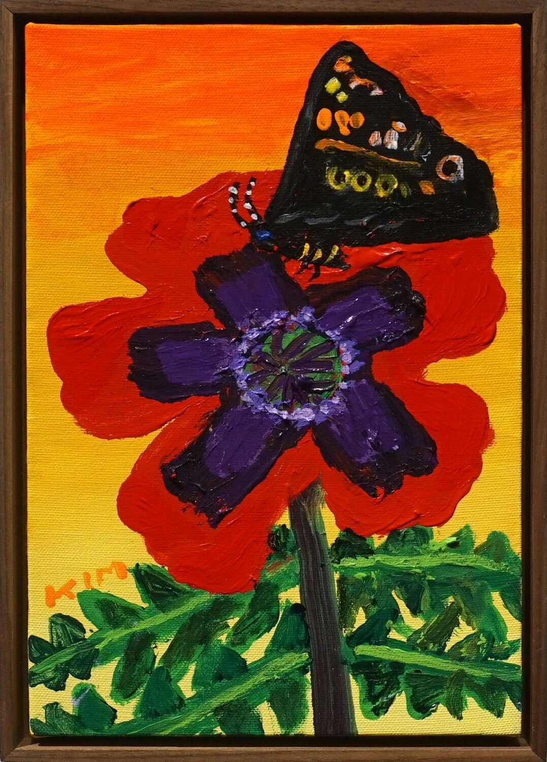 Kim Chong-Hak, Opium poppy, 2021. Acrylic on canvas. 26 x 18 cm. Courtesy of the artist and Perrotin