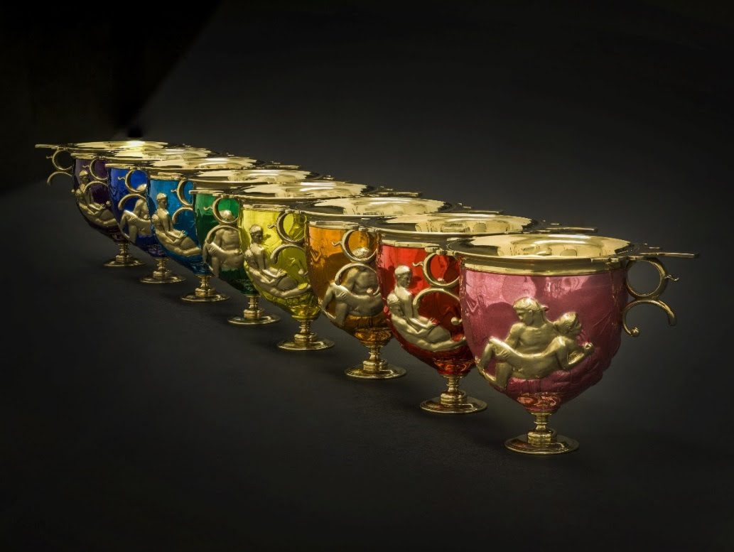 The eight Pride Cups by Hal Messel. Estimate: £180,000-220,000.  (Copyright: Steve Russell Studios).