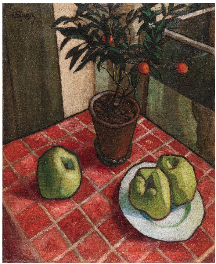 Nikolai Efimovich Kuznetsov (Russian, 1876-1970), Still life with apples and an orange tree. Estimate: £150,000-200,000.