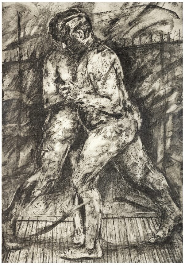 William Kentridge (born 1955), Middle-age Love, 2002. Sold for £27,750.