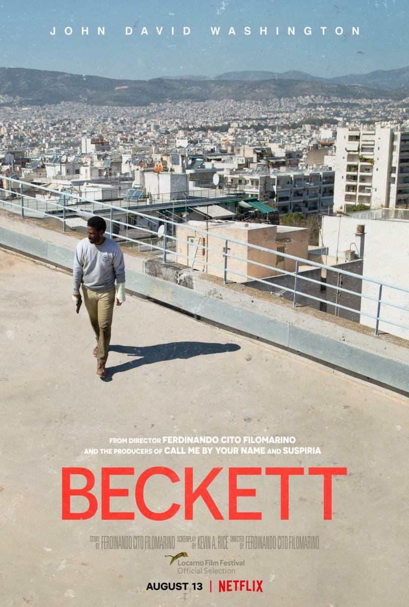 Beckett (2021). Película con John David Washington dirigida por Ferdinando Cito Filomarino