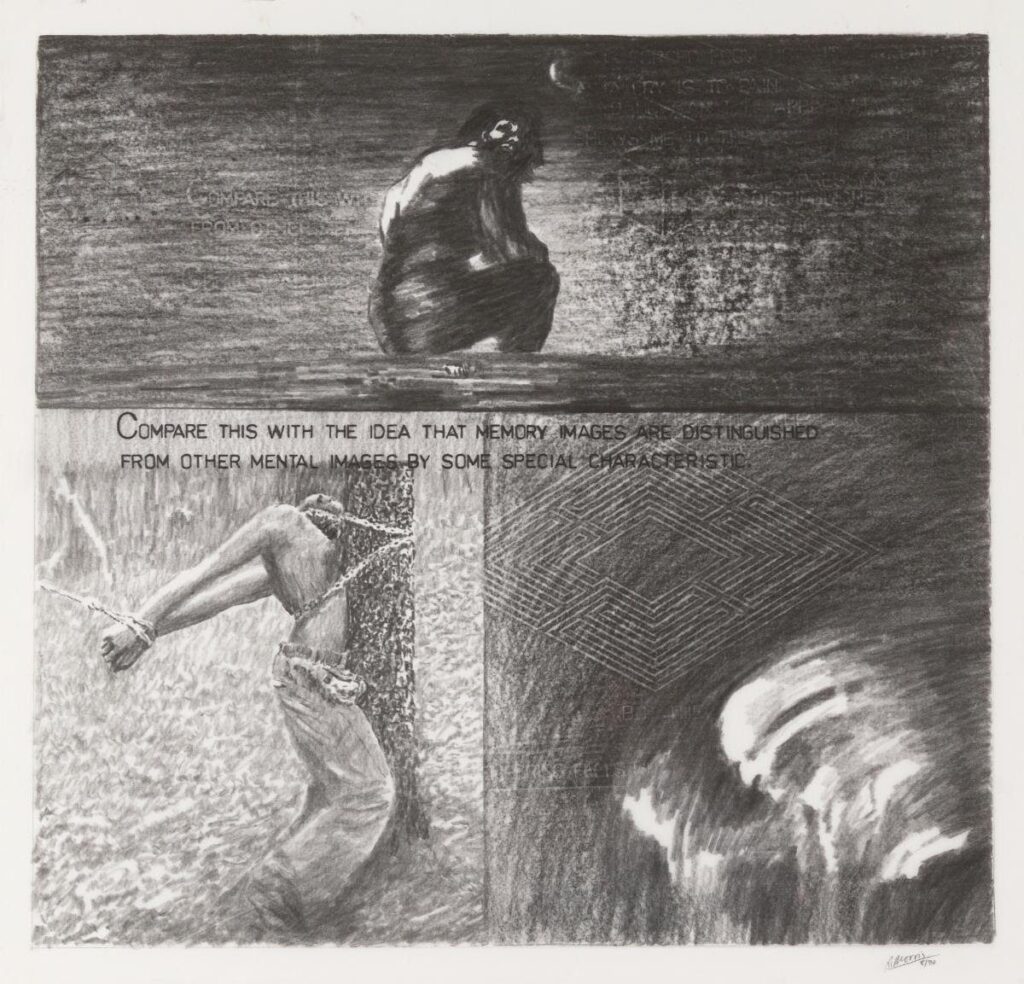 Robert Morris, Investigations, 1990  Graphite on vellum, Image: 15 3/8 x 15 7/8 inches (39.1 x 40.3 cm) Sheet: 18 x 18 inches (45.7 x 45.7 cm)