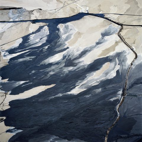 Desolation Desert, Tailings Pond2, Minera Centinela Copper Mine Antofagasta Region, Atacama Desert, Chile, 2018. Archival pigment print, 48 by 48 inches. © David Maisel. Courtesy the artist and Edwynn Houk Gallery