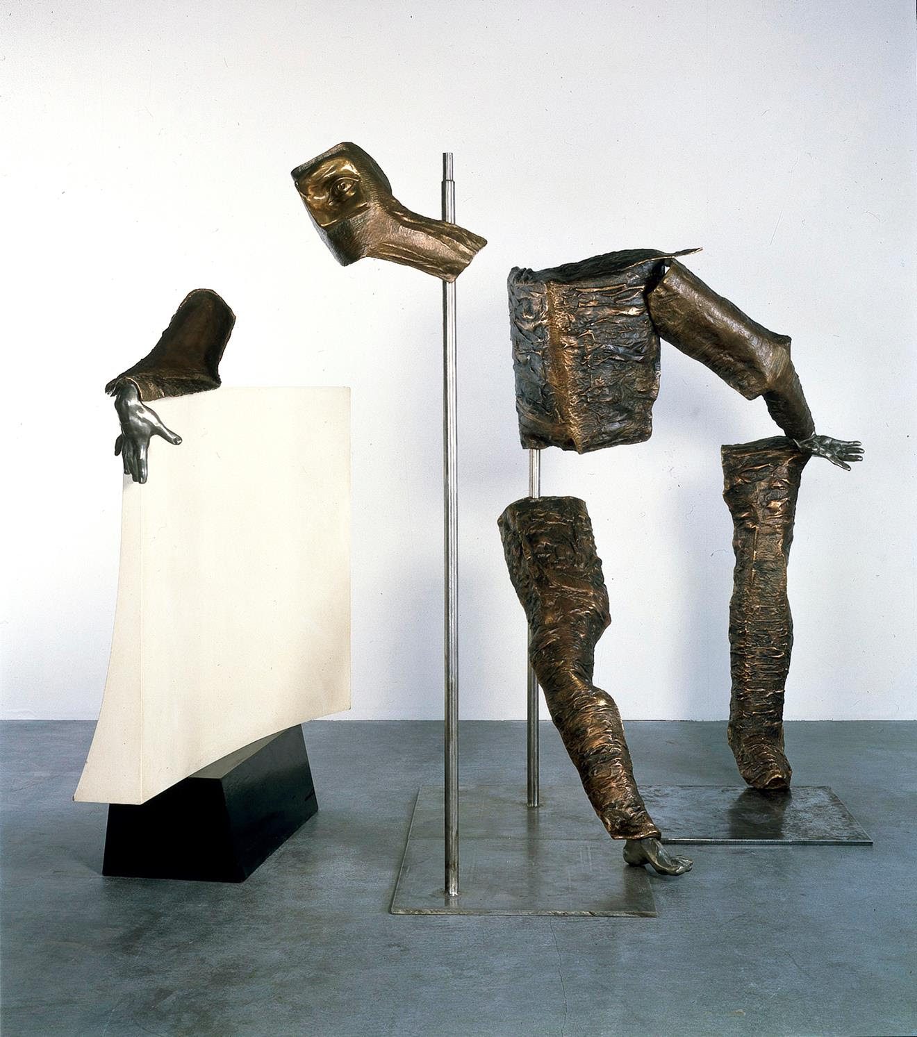 Frederick Kiesler, “David”, 1964-1965. Bronze, wood, silver, steel. Overall: 88 1/2 x 72 x 72 inches 225 x 183 x 183 cm