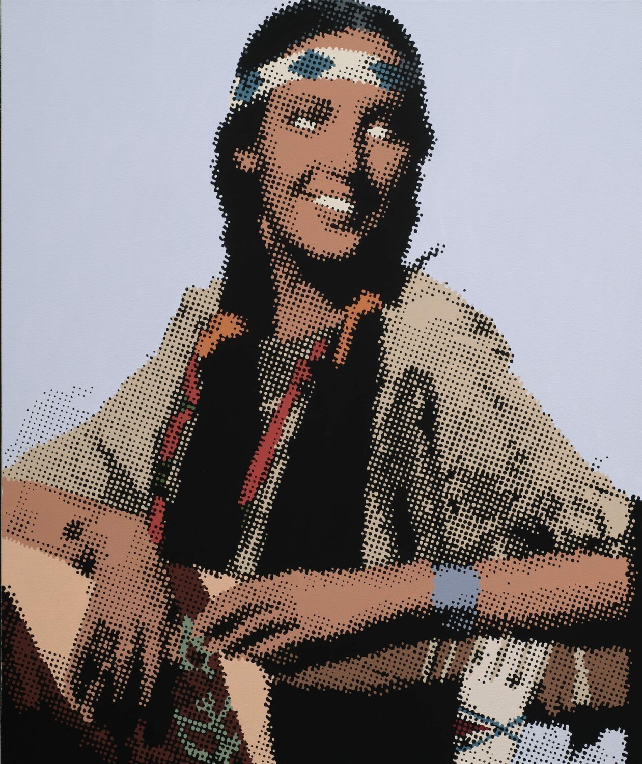 Billy Schenck Indian Maiden Oil on Canvas 37.62 x 31.62 inches, Framed