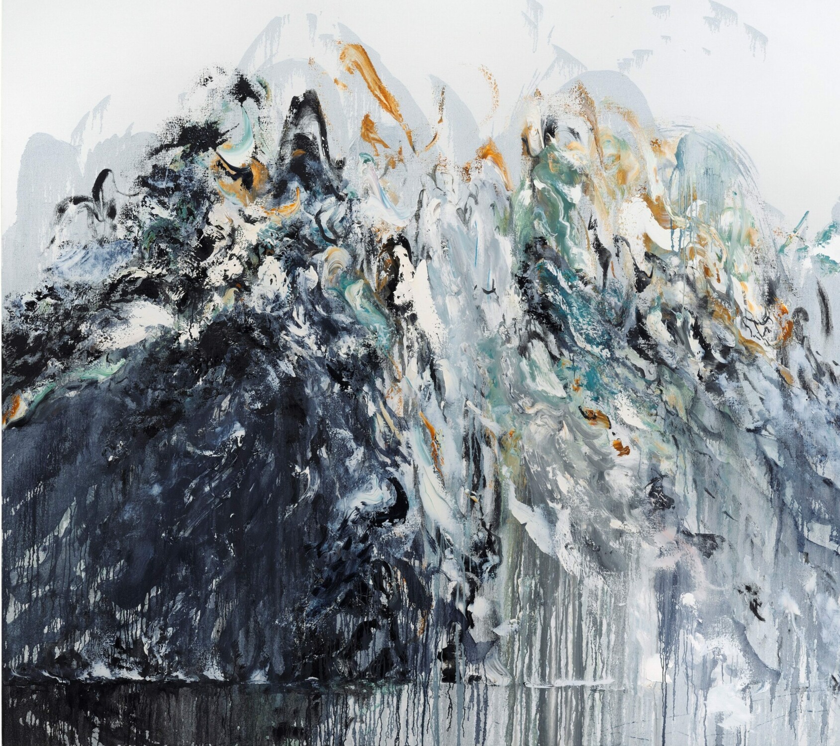 Maggi Hambling, Wall of water VI, 2011, oil on canvas, 78 x 89 in., 198.1 x 226.1 cm