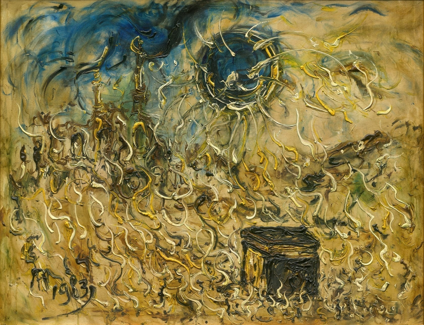 Affandi (Indonesian, 1907-1990) Ka’abah (link) 1983, oil on canvas 100 x 125 cm Estimate: HK$ 800,000 - 1,200,000
