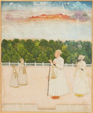 A Portrait of a Noble and Two Princes   Late Mughal, Circa 1745   Estimate: US$6,000 - US$8,000 