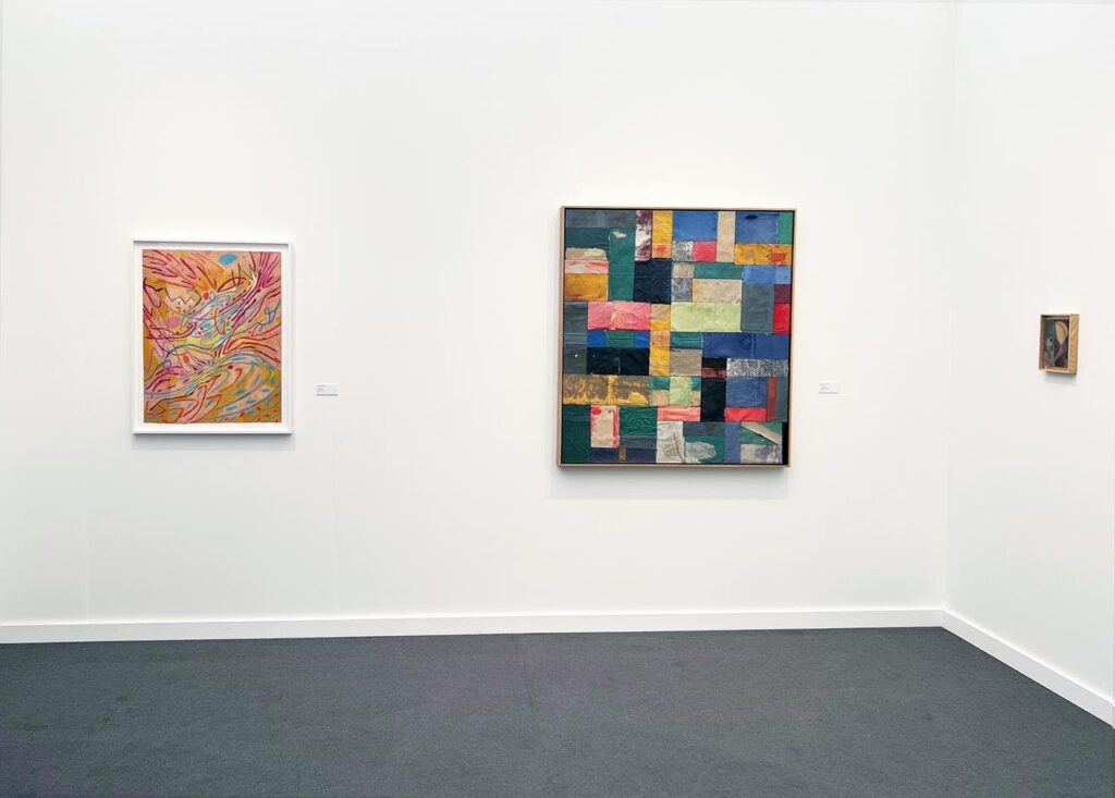 From left, works by Mildred Thompson, Samuel Levi Jones, and Ficre Ghebreyesus.