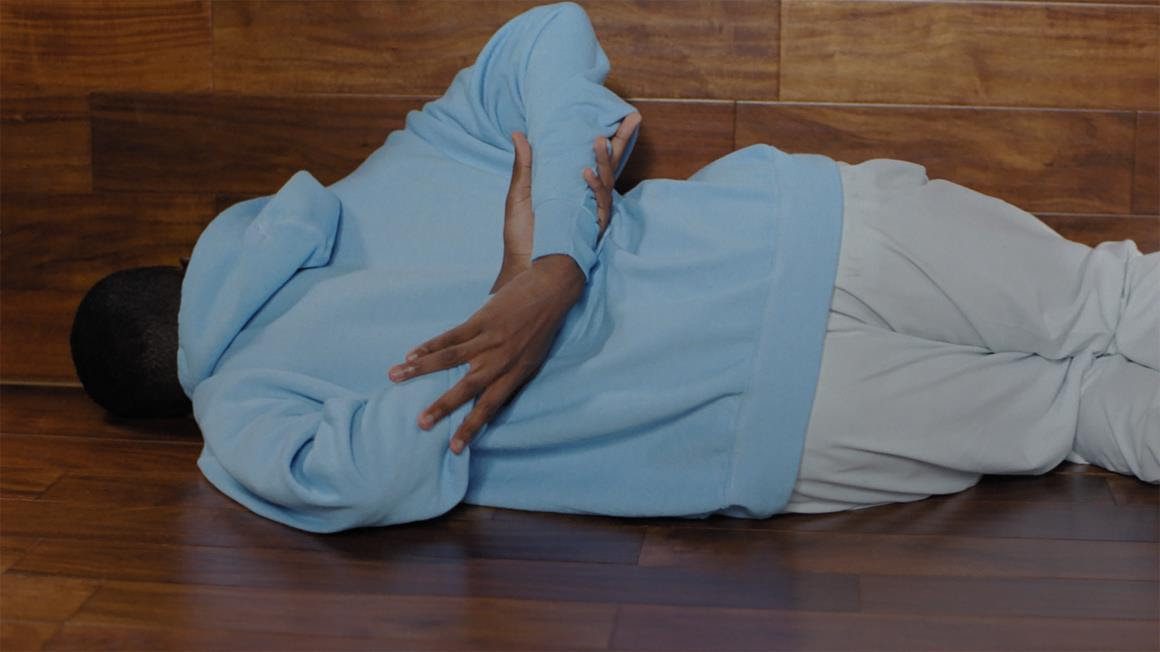 Tyler Mitchell, Untitled (Powder Blue Hoodie), 2019 © Tyler Mitchell. Courtesy of the artist and Jack Shainman Gallery, New York