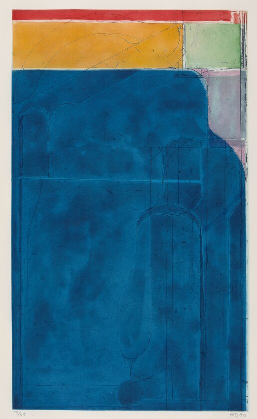 Large Bright Blue, from Eight Color Etchings series by Richard Diebenkorn (1922-1993)
