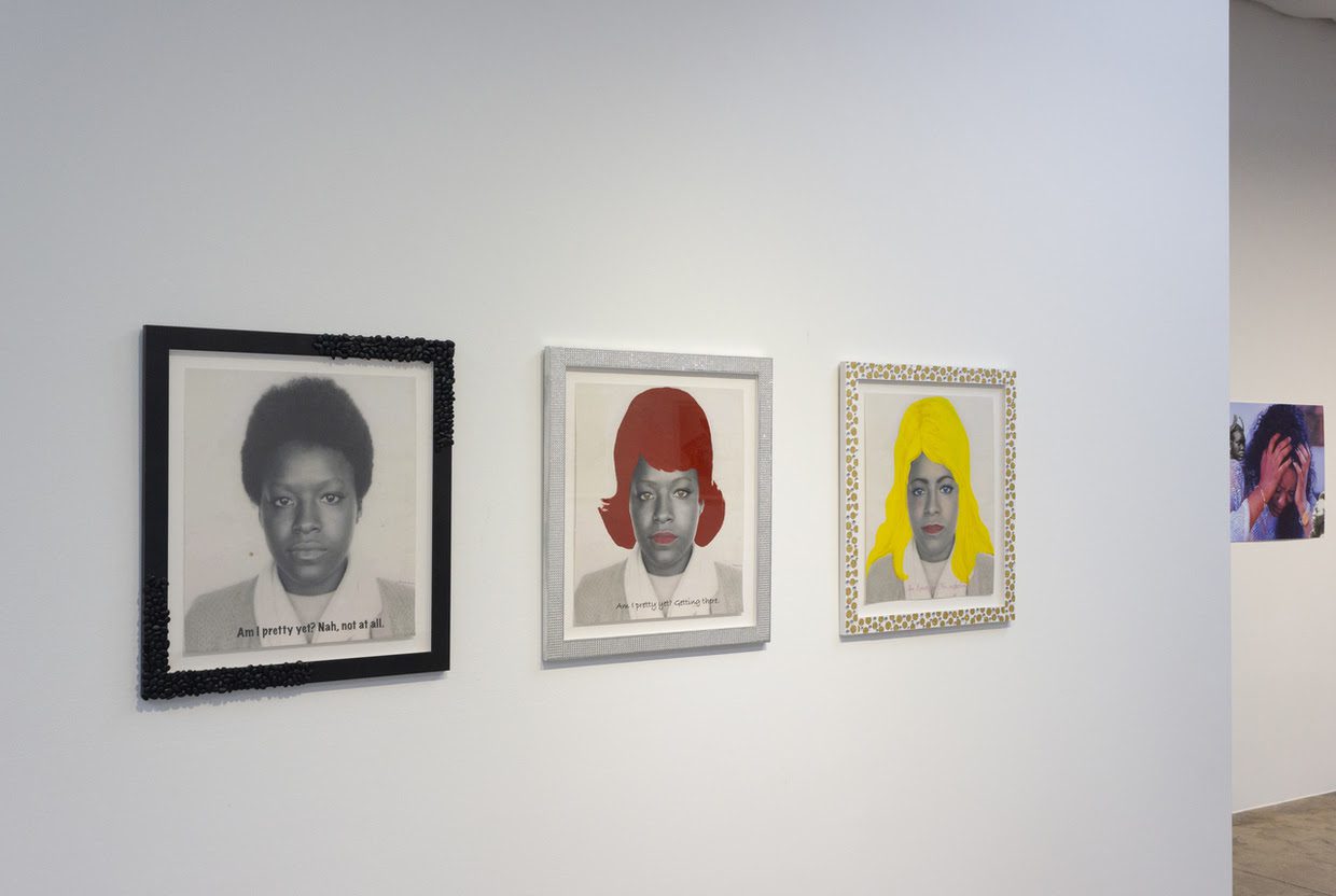 Vicki Meek, At What Point Do We Disappear? Black Women's Obsession with White Femininity, 2022, Installation view, Talley Dunn Gallery
