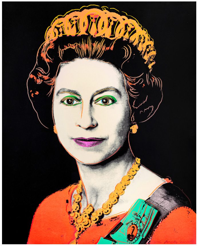 Andy Warhol (1928-1987), Queen Elizabeth II, from Reigning Queens. Unique screenprint in colours, 1985. Estimate: £120,000 - 180,000.