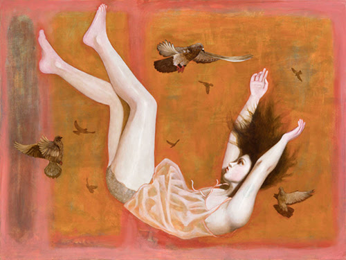 Deirdre Sullivan Beeman, Blown About The Sky, Oil and egg tempera on aluminum, 24 x 32