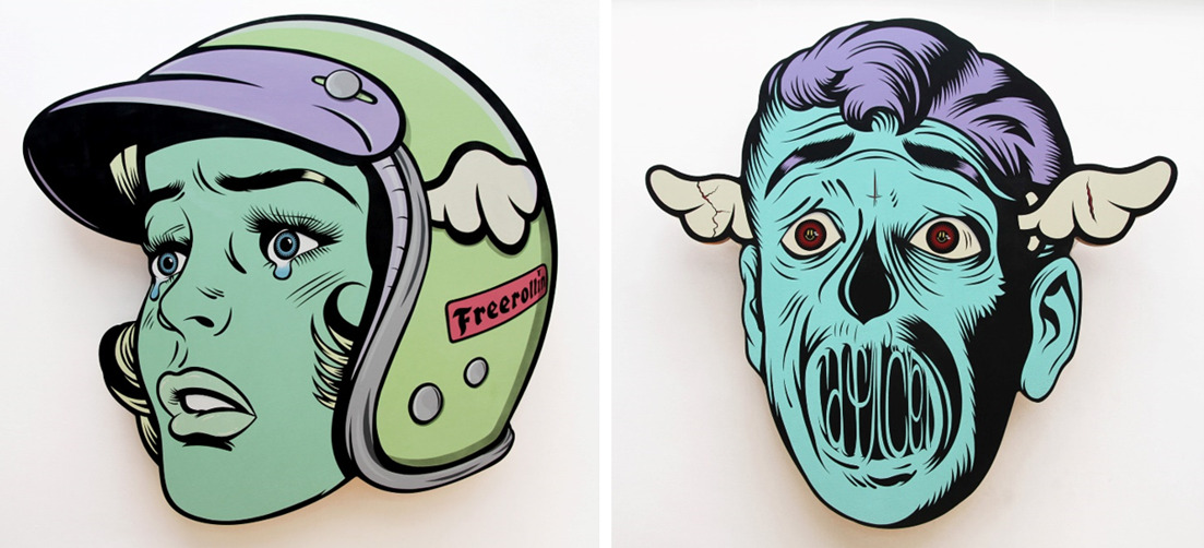 D*Face. “Undead Head No.3” and “Undead Head No.1”