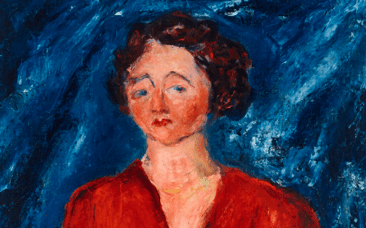 Chaïm Soutine (1893-1943), La femme en rouge au fond bleu