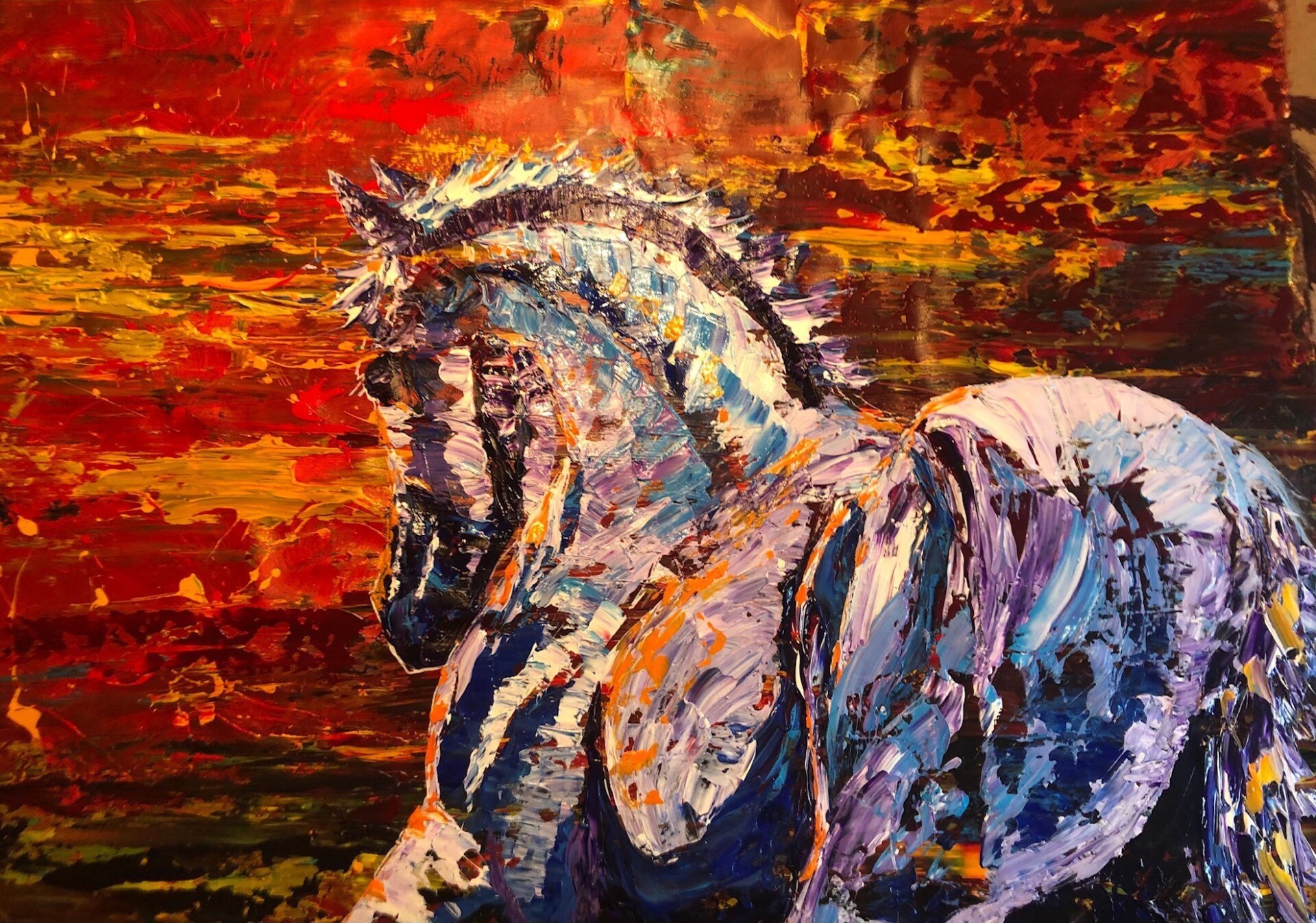 Wild Horses painted by Dr. Cynthia Williams
