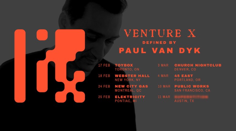Paul Van Dyk: Venture X Tour Dates
