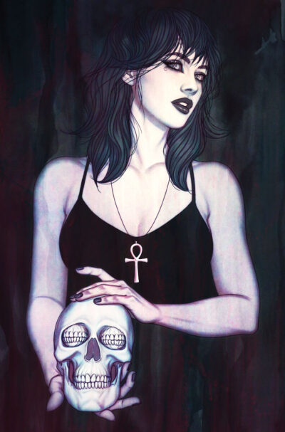 Death of the Endless mini-print by Jenny Frison, packaged with The Sandman Universe: Nightmare Country Vol. 1 HC