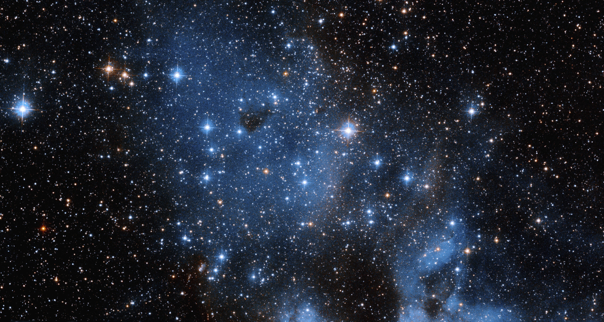 Emission Nebula-Star Cluster Duo from Hubble