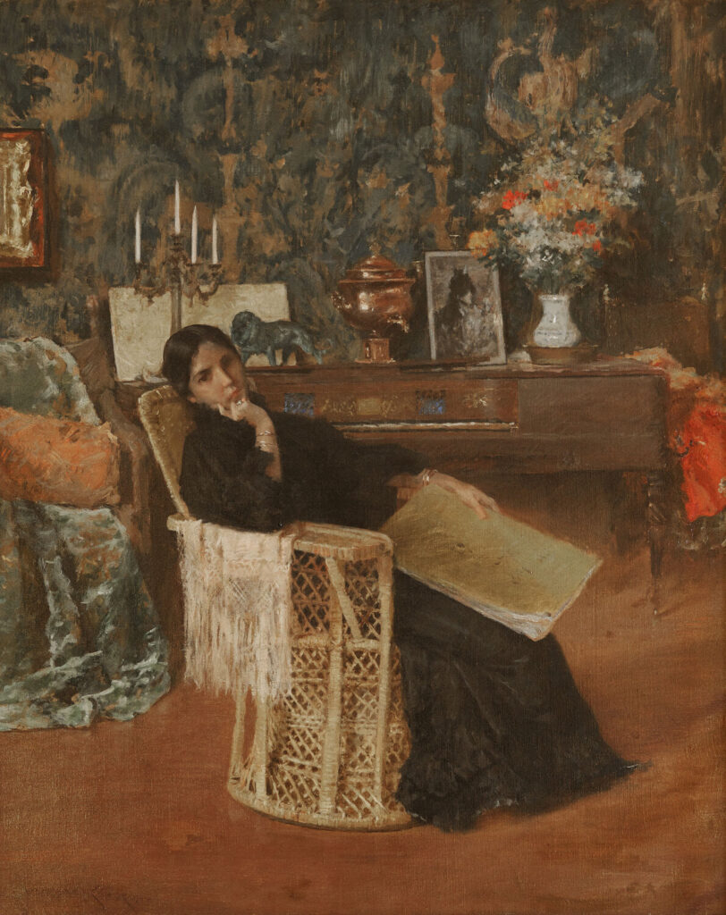 William Merritt Chase

In the Studio

oil on canvas
29 by 23 ½ in. (73.7 by 59.7 cm.)
Executed in 1892