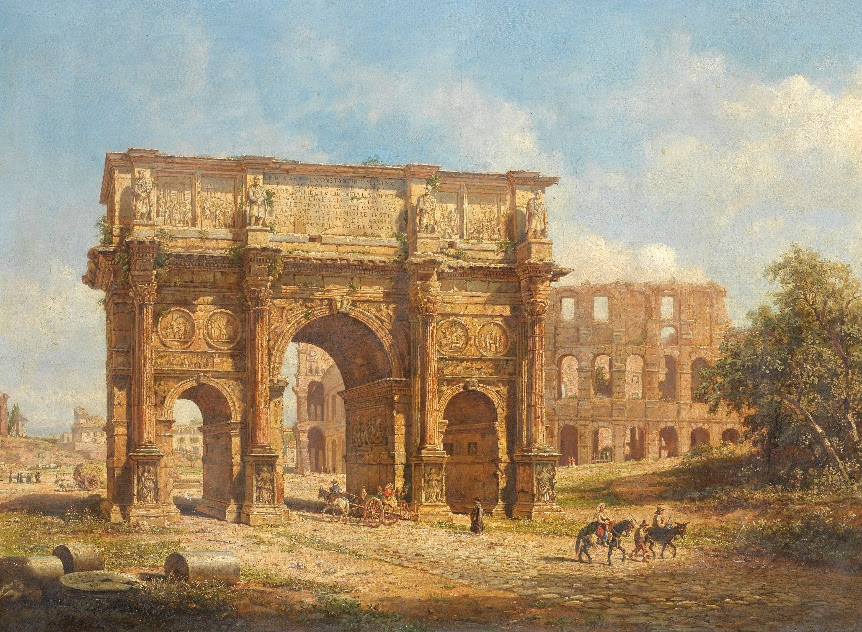The Arch of Constantine, Rome, by Jacob Strutt (1790-1864). Estimate £10,000-15,000.