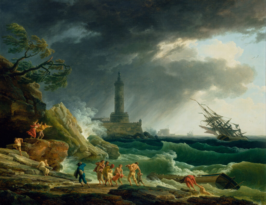 Claude Joseph Vernet A Storm on a Mediterranean Coast Google Art Project