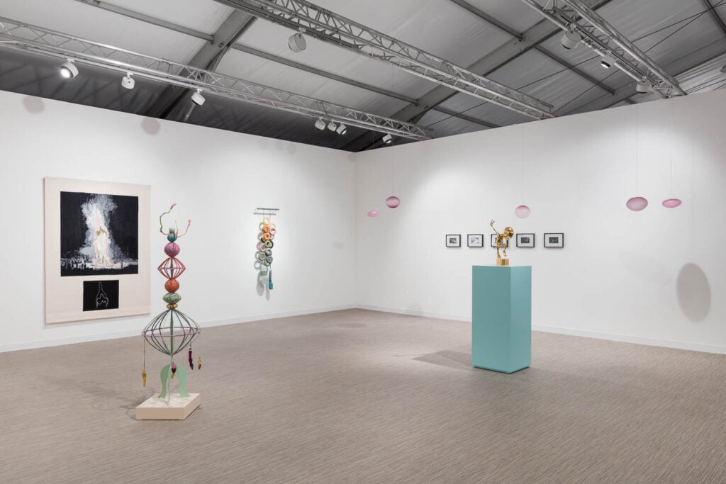  Installation view of PKM Gallery booth (The Regent's Park, Booth C.04) in FRIEZE LONDON 2024. Courtesy of PKM Gallery
